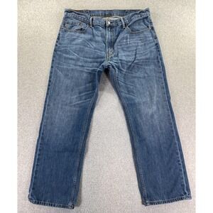 Levis 559 Jeans Men 38x30 Blue Med‎ Wash Relaxed Straight Whiskering City Preppy